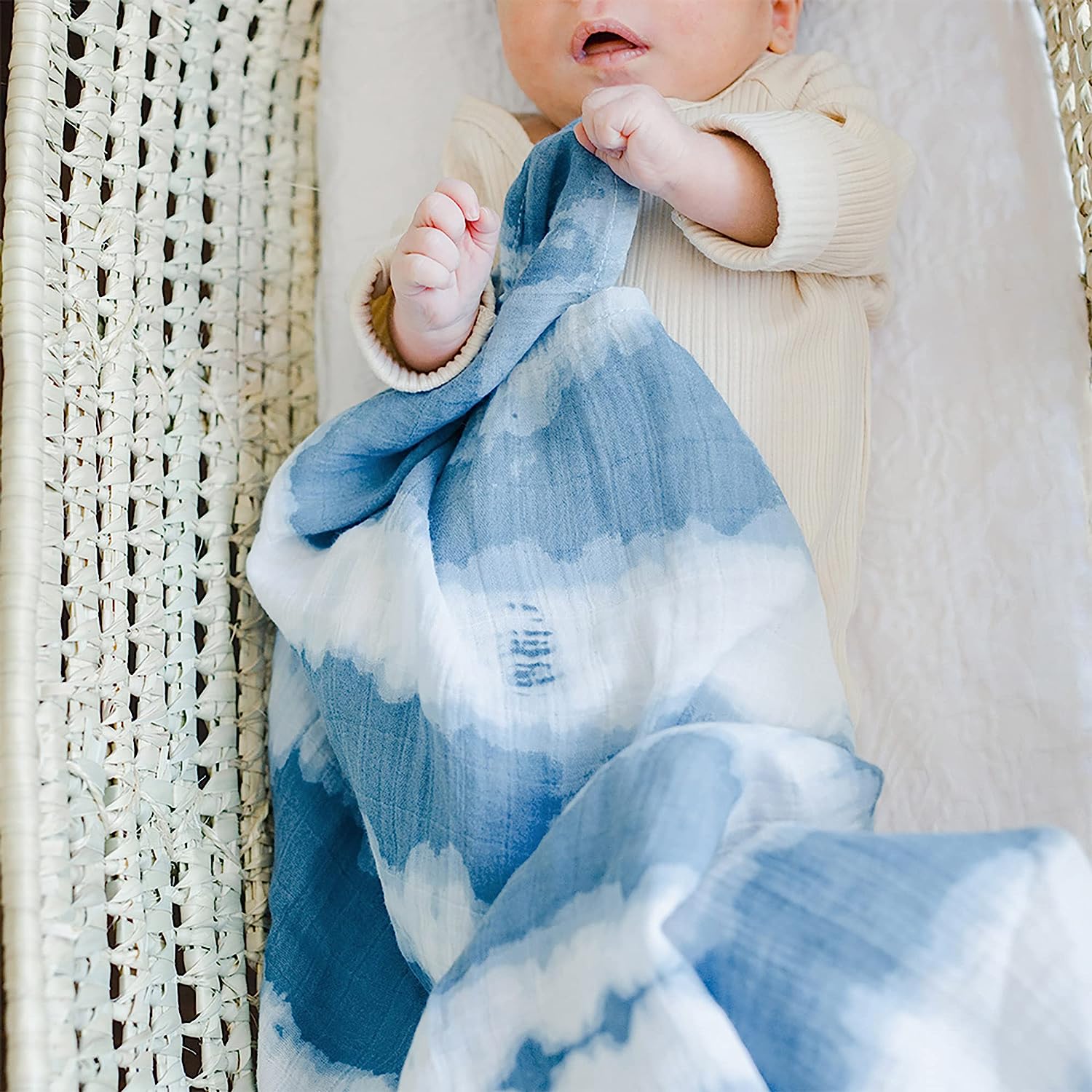 Crane Baby Soft Muslin Swaddle Blanket, Soft Swaddle Wrap for Boys and Girls, Safari Animal, 47" x 47" - Image 3